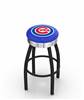 Chicago Cubs 30" Swivel Bar Stool with a Black Wrinkle and Chrome Finish  