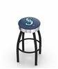  Seattle Mariners 30" Swivel Bar Stool with a Black Wrinkle and Chrome Finish  