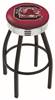  South Carolina 30" Swivel Bar Stool with a Black Wrinkle and Chrome Finish  