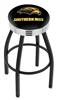  Southern Miss 30" Swivel Bar Stool with a Black Wrinkle and Chrome Finish  