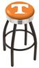 Tennessee 30" Swivel Bar Stool with a Black Wrinkle and Chrome Finish  