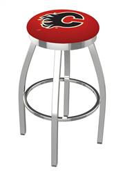  Calgary Flames 25" Swivel Counter Stool with Chrome Finish  