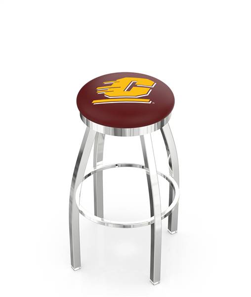  Central Michigan 25" Swivel Counter Stool with Chrome Finish  