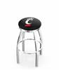  Cincinnati 25" Swivel Counter Stool with Chrome Finish  