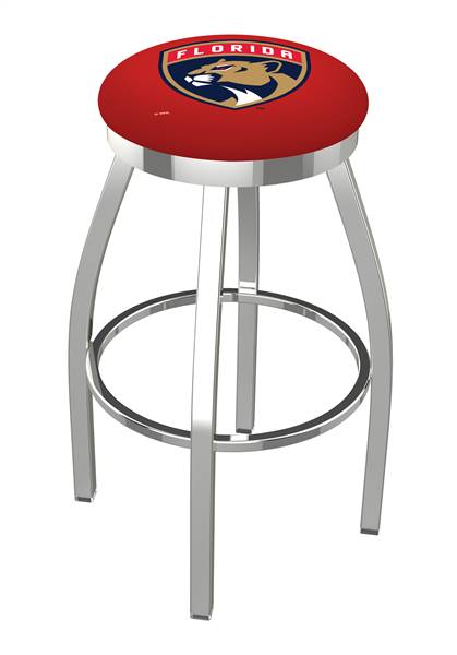  Florida Panthers 25" Swivel Counter Stool with Chrome Finish  