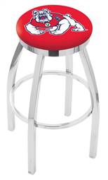  Fresno State 25" Swivel Counter Stool with Chrome Finish  
