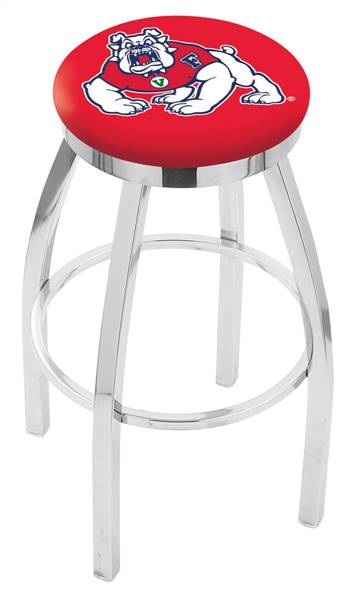  Fresno State 25" Swivel Counter Stool with Chrome Finish  