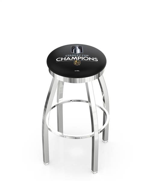 Vegas Golden Knights - 2023 Stanley Cup Champions  25" Swivel Counter Stool with Chrome Finish    