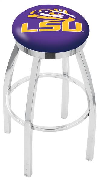  Louisiana State 25" Swivel Counter Stool with Chrome Finish  