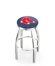  Boston Red Sox 25" Swivel Counter Stool with Chrome Finish  