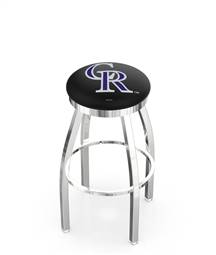  Colorado Rockies 25" Swivel Counter Stool with Chrome Finish  