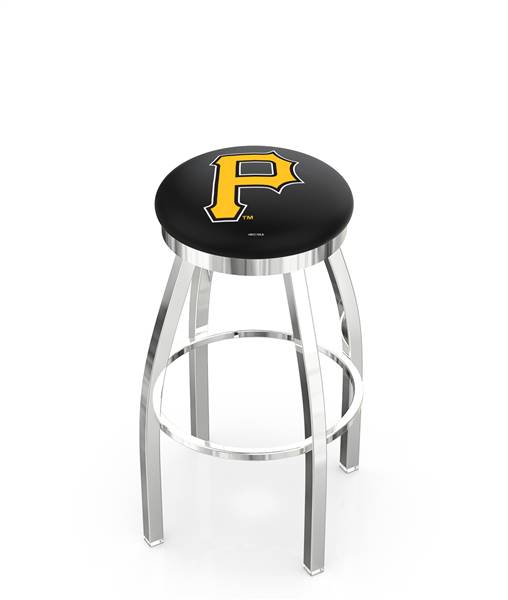  Pittsburgh Pirates 25" Swivel Counter Stool with Chrome Finish  