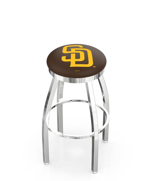  San Diego Padres 25" Swivel Counter Stool with Chrome Finish  