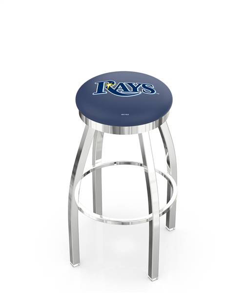  Tampa Bay Rays 25" Swivel Counter Stool with Chrome Finish  