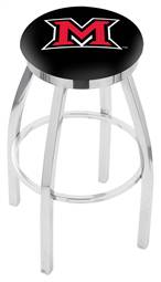  Miami (OH) 25" Swivel Counter Stool with Chrome Finish  