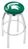  Michigan State 25" Swivel Counter Stool with Chrome Finish  