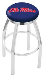  Ole' Miss 25" Swivel Counter Stool with Chrome Finish  