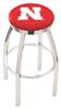  Nebraska 25" Swivel Counter Stool with Chrome Finish  