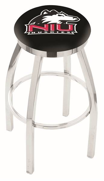  Northern Illinois 25" Swivel Counter Stool with Chrome Finish  