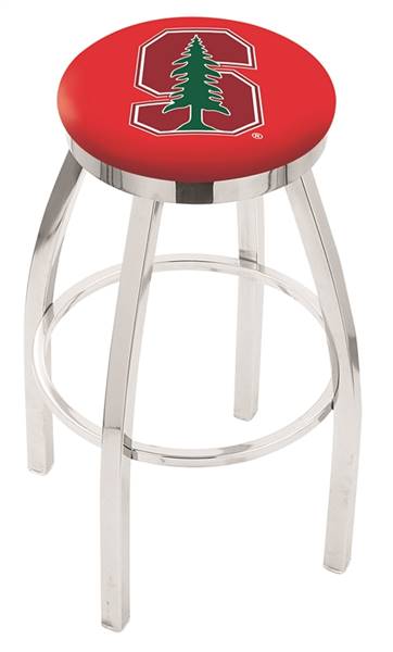  Stanford 25" Swivel Counter Stool with Chrome Finish  