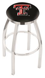  Texas Tech 25" Swivel Counter Stool with Chrome Finish  