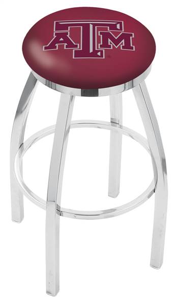  Texas A&M 25" Swivel Counter Stool with Chrome Finish  