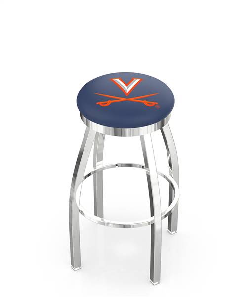  Virginia 25" Swivel Counter Stool with Chrome Finish  