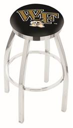  Wake Forest 25" Swivel Counter Stool with Chrome Finish  