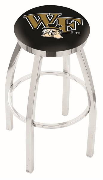  Wake Forest 25" Swivel Counter Stool with Chrome Finish  
