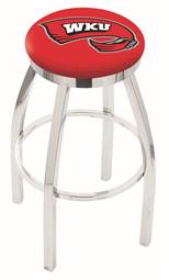  Western Kentucky 25" Swivel Counter Stool with Chrome Finish  