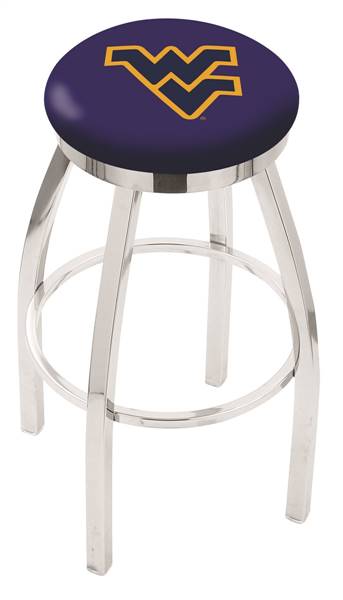  West Virginia 25" Swivel Counter Stool with Chrome Finish  