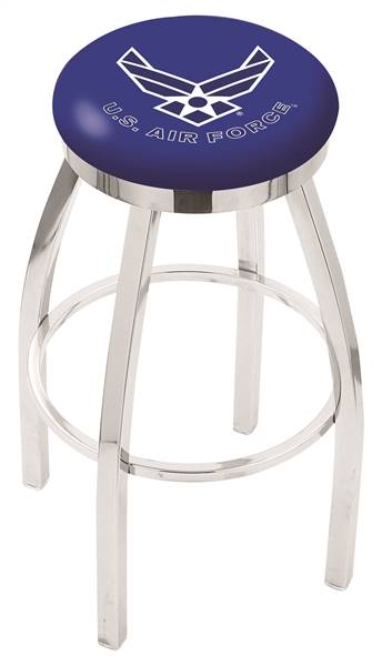  U.S. Air Force 30" Swivel Bar Stool with Chrome Finish  