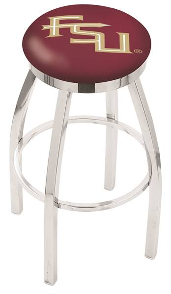  Florida State (Script) 30" Swivel Bar Stool with Chrome Finish  