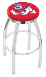  Fresno State 30" Swivel Bar Stool with Chrome Finish  