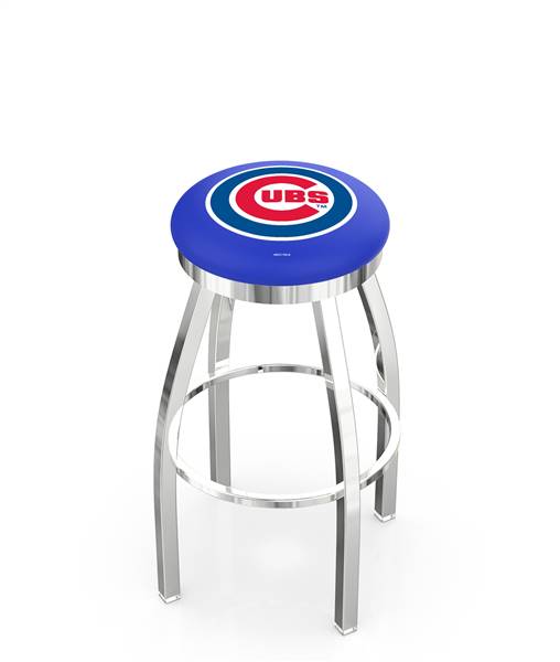  Chicago Cubs 30" Swivel Bar Stool with Chrome Finish  