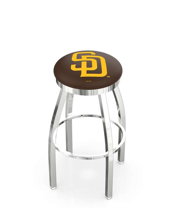  San Diego Padres 30" Swivel Bar Stool with Chrome Finish  