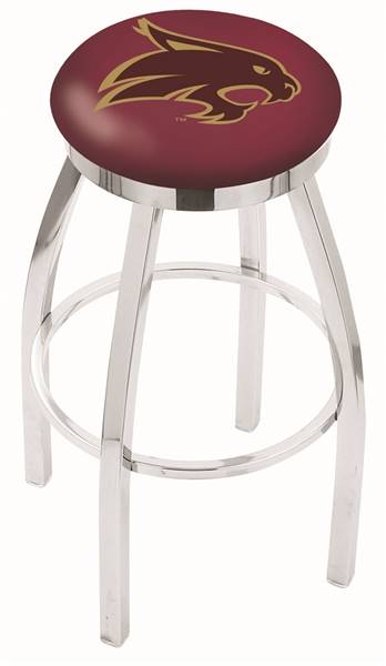  L8C2C Texas State 30" Swivel Bar Stool with Chrome Finish  