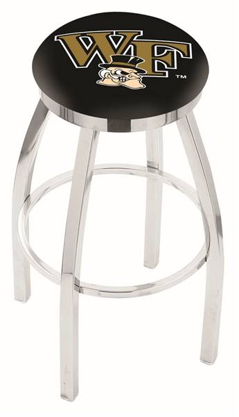  Wake Forest 30" Swivel Bar Stool with Chrome Finish  