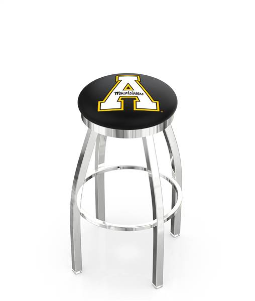  L8C2C Appalachian State 36" Swivel Bar Stool with Chrome Finish  