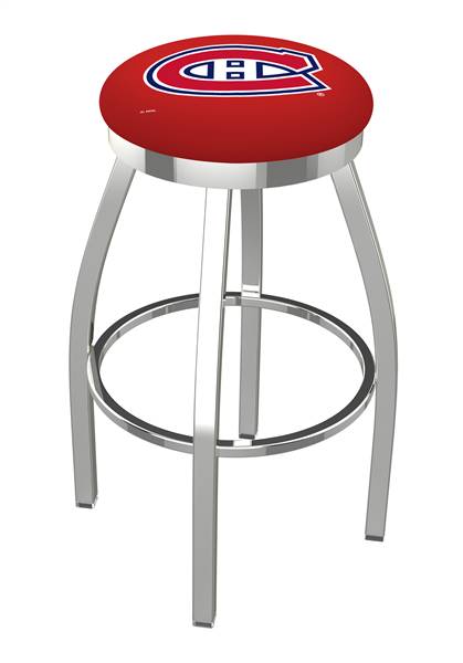  Montreal Canadiens 36" Swivel Bar Stool with Chrome Finish  
