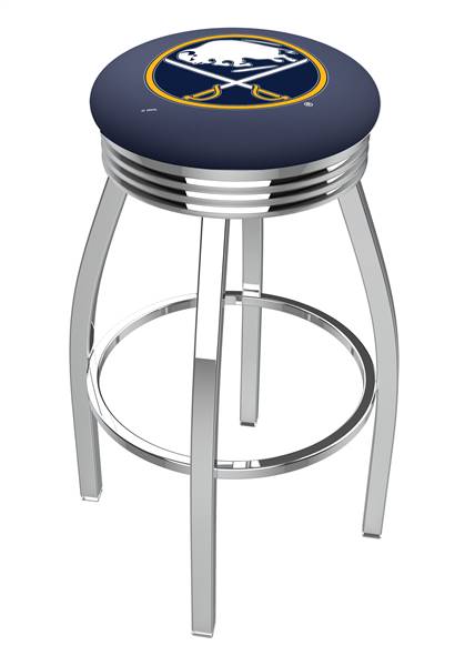 Buffalo Sabres 25" Swivel Counter Stool with Chrome Finish  