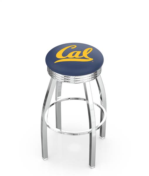  Cal 25" Swivel Counter Stool with Chrome Finish  