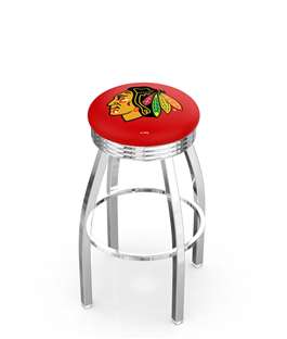  L8C3C Chicago Blackhawks 25" Swivel Counter Stool with Chrome Finish  