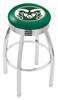  Colorado State 25" Swivel Counter Stool with Chrome Finish  