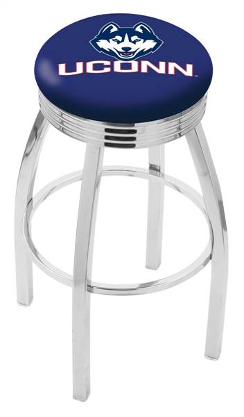  Connecticut 25" Swivel Counter Stool with Chrome Finish  