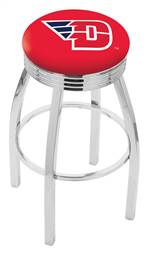  University of Dayton 25" Swivel Counter Stool with Chrome Finish  