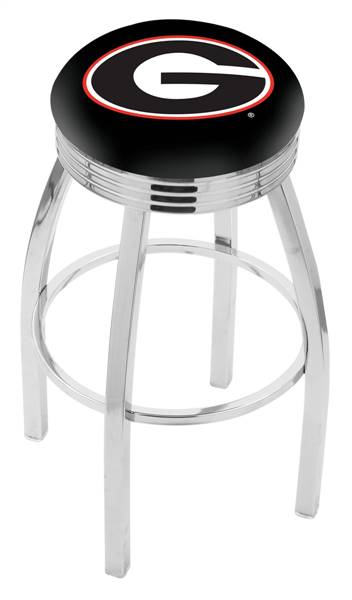  Georgia "G" 25" Swivel Counter Stool with Chrome Finish  