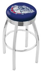  Gonzaga 25" Swivel Counter Stool with Chrome Finish  