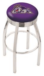  James Madison 25" Swivel Counter Stool with Chrome Finish  