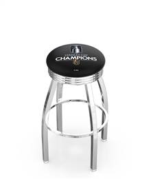 Vegas Golden Knights - 2023 Stanley Cup Champions 25" Swivel Counter Stool with Chrome Finish    